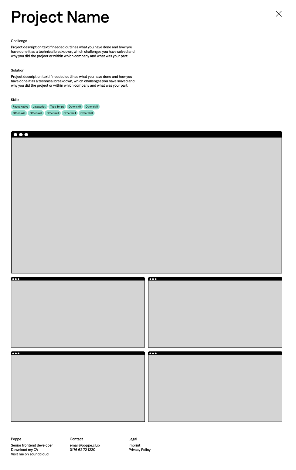 design: Project page